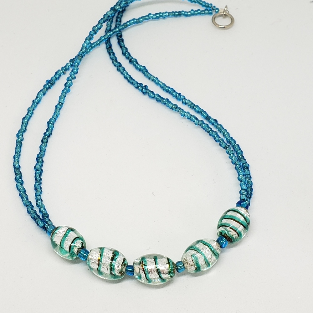 Handmade necklace, beaded necklace, colorful